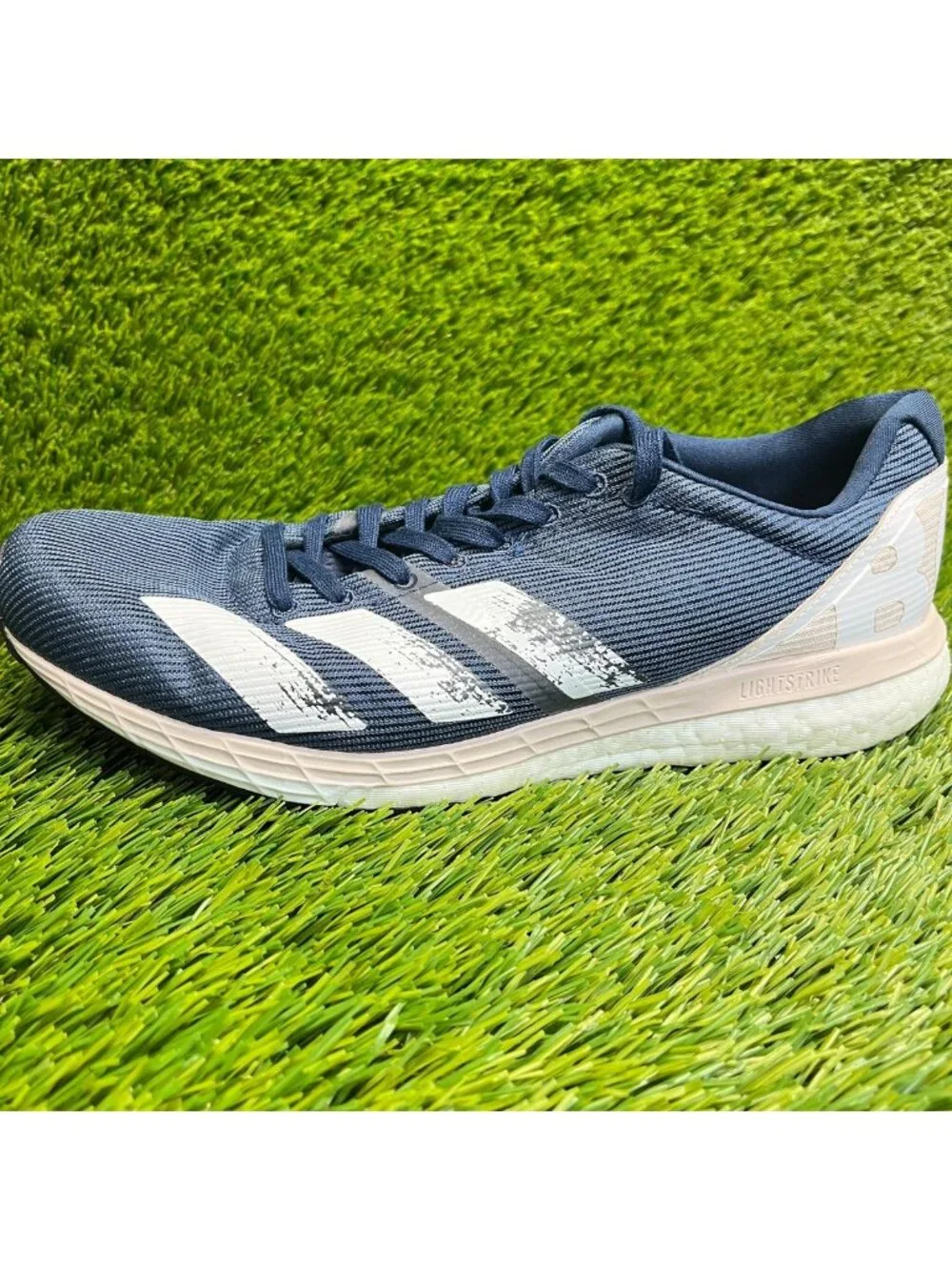 Adidas Adizero Boston 8 Womens Size 9 Collegiate Navy Running Shoes Sneakers